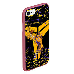 Чехол iPhone 7/8 матовый Los angeles lakers NBA, цвет: 3D-малиновый — фото 2