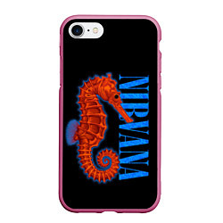 Чехол iPhone 7/8 матовый NIRVANA SEAHORSE, цвет: 3D-малиновый