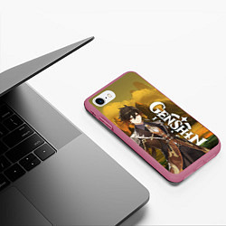 Чехол iPhone 7/8 матовый Zhong Li Чжун ли, цвет: 3D-малиновый — фото 2