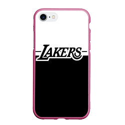 Чехол iPhone 7/8 матовый Kobe Bryant - Los Angeles Lakers, цвет: 3D-малиновый