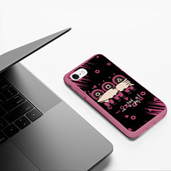 Чехол iPhone 7/8 матовый Игра в кальмара КАЛЬМАР,, цвет: 3D-малиновый — фото 2
