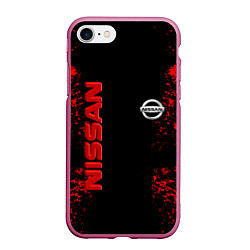 Чехол iPhone 7/8 матовый NISSAN RED, цвет: 3D-малиновый
