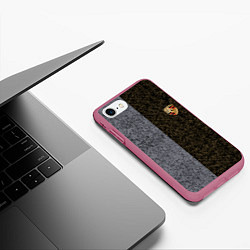 Чехол iPhone 7/8 матовый Полярность металлических цветов, цвет: 3D-малиновый — фото 2