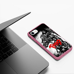 Чехол iPhone 7/8 матовый BERSERK ANIME БЕРСЕРК, цвет: 3D-малиновый — фото 2