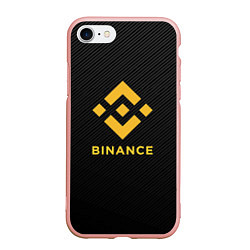 Чехол iPhone 7/8 матовый БИНАНС ЛОГО CARBON BINANCE LOGO, цвет: 3D-светло-розовый