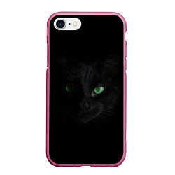 Чехол iPhone 7/8 матовый Хочу быть кошкой, цвет: 3D-малиновый