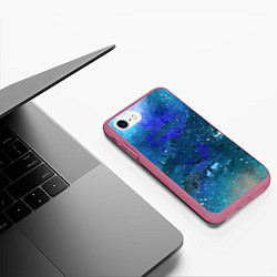 Чехол iPhone 7/8 матовый Космическое облако, цвет: 3D-малиновый — фото 2