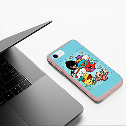 Чехол iPhone 7/8 матовый Toca LifeЖ Персонажи, цвет: 3D-светло-розовый — фото 2