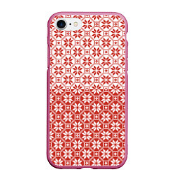 Чехол iPhone 7/8 матовый Алатырь Славянский Символ, цвет: 3D-малиновый