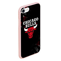 Чехол iPhone 7/8 матовый ЧИКАГО БУЛЛС БЫКИ CHICAGO BULLS, цвет: 3D-светло-розовый — фото 2