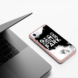 Чехол iPhone 7/8 матовый Все пацаны на черном фоне Южный Парк, цвет: 3D-светло-розовый — фото 2