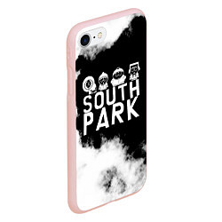 Чехол iPhone 7/8 матовый Все пацаны на черном фоне Южный Парк, цвет: 3D-светло-розовый — фото 2