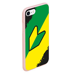 Чехол iPhone 7/8 матовый JDM GREEN YELLOW LOGO, цвет: 3D-светло-розовый — фото 2