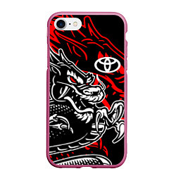 Чехол iPhone 7/8 матовый TOYOTA DRAGON ТОЙОТА ДРАКОН, цвет: 3D-малиновый