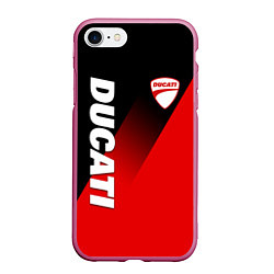 Чехол iPhone 7/8 матовый DUCATI RED DEVIL MOTOCYCLE, цвет: 3D-малиновый