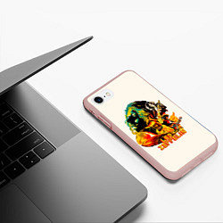 Чехол iPhone 7/8 матовый Группа Led Zeppelin арт, цвет: 3D-светло-розовый — фото 2