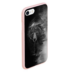 Чехол iPhone 7/8 матовый EVIL BEAR, цвет: 3D-светло-розовый — фото 2