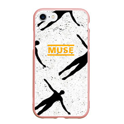 Чехол iPhone 7/8 матовый Absolution - Muse, цвет: 3D-светло-розовый