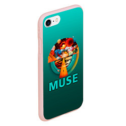 Чехол iPhone 7/8 матовый The Resistance - Muse, цвет: 3D-светло-розовый — фото 2