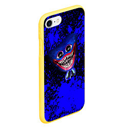 Чехол iPhone 7/8 матовый Huggy Wuggy: Blue Rage, цвет: 3D-желтый — фото 2