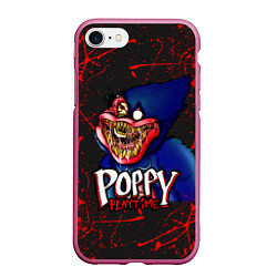 Чехол iPhone 7/8 матовый Poppy Playtime: Blood Rage, цвет: 3D-малиновый