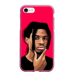 Чехол iPhone 7/8 матовый Thinking Denzel, цвет: 3D-малиновый