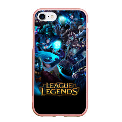 Чехол iPhone 7/8 матовый LEAGUE OF LEGENDS ЛИГА ЛЕГЕНД ГЕРОИ, цвет: 3D-светло-розовый