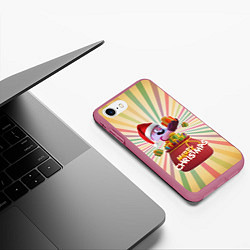 Чехол iPhone 7/8 матовый Brawl Stars Подарки, цвет: 3D-малиновый — фото 2