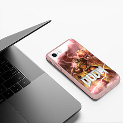 Чехол iPhone 7/8 матовый Брутальный DoomGay Hell rock, цвет: 3D-светло-розовый — фото 2