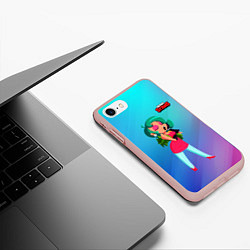 Чехол iPhone 7/8 матовый Арт Лола BrawlStars, цвет: 3D-светло-розовый — фото 2