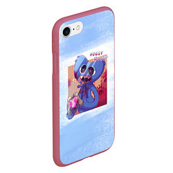 Чехол iPhone 7/8 матовый POPPY PLAYTIME: HEART, цвет: 3D-малиновый — фото 2