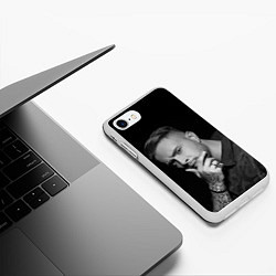 Чехол iPhone 7/8 матовый Егор Крид Задумчивый образ, цвет: 3D-белый — фото 2