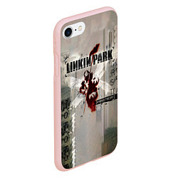 Чехол iPhone 7/8 матовый Hybrid Theory Live Around The World - Linkin Park, цвет: 3D-светло-розовый — фото 2