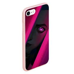 Чехол iPhone 7/8 матовый Jinx Arcane League of Legends, цвет: 3D-светло-розовый — фото 2