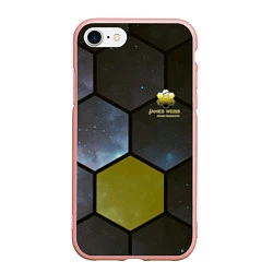 Чехол iPhone 7/8 матовый JWST space cell theme, цвет: 3D-светло-розовый