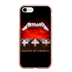Чехол iPhone 7/8 матовый Master of Puppets - Metallica, цвет: 3D-светло-розовый