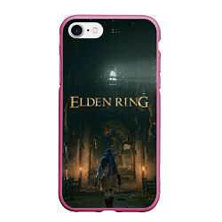 Чехол iPhone 7/8 матовый Elden Ring - логово, цвет: 3D-малиновый