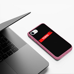 Чехол iPhone 7/8 матовый TOKIO БУМАЖНЫЙ ДОМ, цвет: 3D-малиновый — фото 2