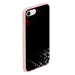 Чехол iPhone 7/8 матовый КРАСНО БЕЛЫЕ РУНЫ, цвет: 3D-светло-розовый — фото 2