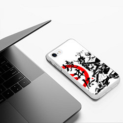 Чехол iPhone 7/8 матовый Ghost of Tsushima Самурай, цвет: 3D-белый — фото 2