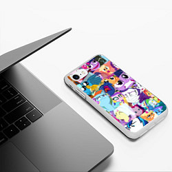 Чехол iPhone 7/8 матовый My Little Pony Персонажи, цвет: 3D-белый — фото 2