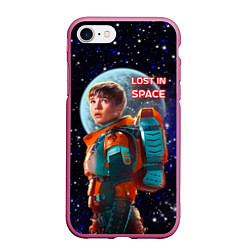 Чехол iPhone 7/8 матовый Затерянные в космосе Lost in space, цвет: 3D-малиновый