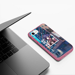 Чехол iPhone 7/8 матовый Токийский гуль Tokyo Ghoul, Тока Киришима Touka Ki, цвет: 3D-малиновый — фото 2