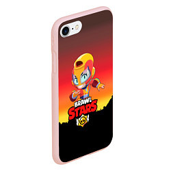 Чехол iPhone 7/8 матовый Brawl Stars - Max, цвет: 3D-светло-розовый — фото 2