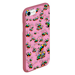 Чехол iPhone 7/8 матовый Toca Boca logo pink Тока Бока, цвет: 3D-малиновый — фото 2