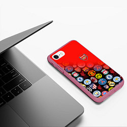 Чехол iPhone 7/8 матовый ARSENAL SPORT BEST FC, цвет: 3D-малиновый — фото 2