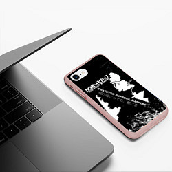 Чехол iPhone 7/8 матовый Ичиго, Бякуя, Тосиро и Гин - Bleach, цвет: 3D-светло-розовый — фото 2