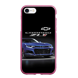 Чехол iPhone 7/8 матовый Chevrolet Camaro ZL1 Motorsport, цвет: 3D-малиновый