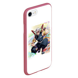 Чехол iPhone 7/8 матовый Тенген Tengen Uzui, цвет: 3D-малиновый — фото 2