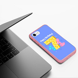 Чехол iPhone 7/8 матовый Седьмой день рождения, цвет: 3D-баблгам — фото 2